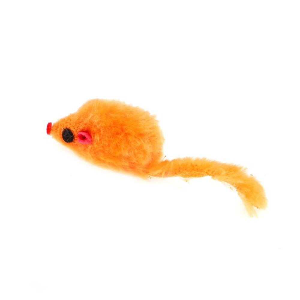 Mouse Shape Cat Teaser Toys Orange